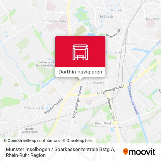 Münster Inselbogen / Sparkassenzentrale Bstg A Karte