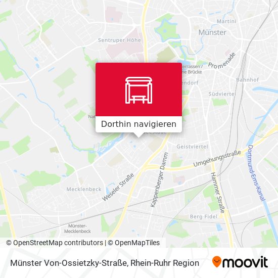 Münster Von-Ossietzky-Straße Karte