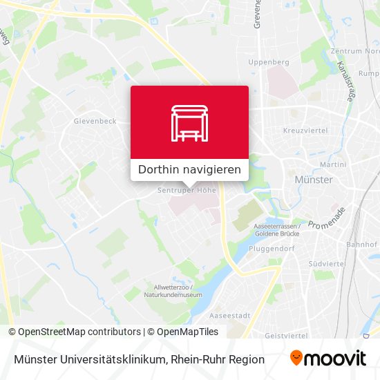 Münster Universitätsklinikum Karte