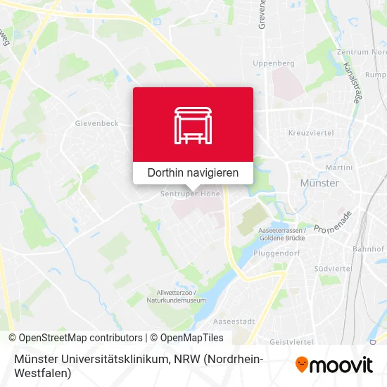 Münster Universitätsklinikum Karte