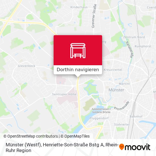 Münster (Westf), Henriette-Son-Straße Bstg A Karte