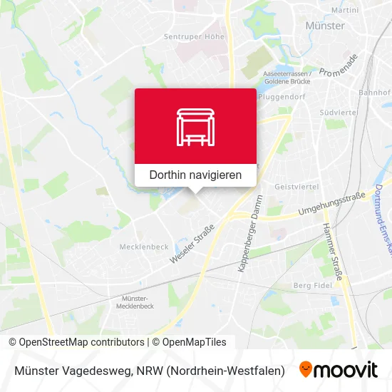 Münster Vagedesweg Karte