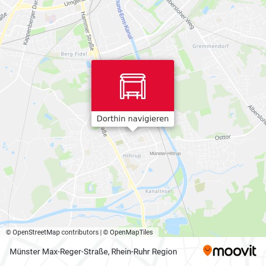 Münster Max-Reger-Straße Karte
