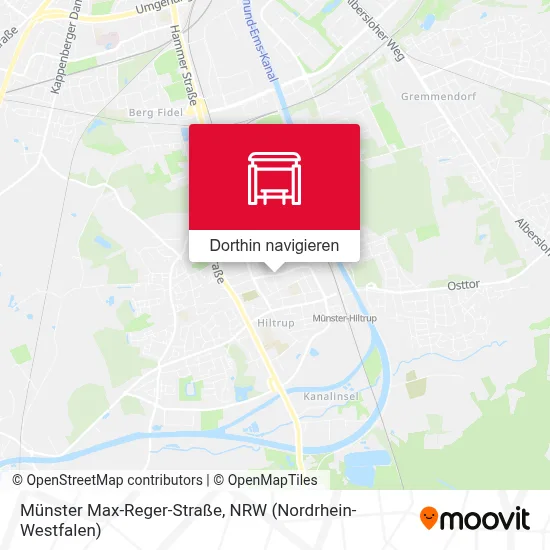 Münster Max-Reger-Straße Karte