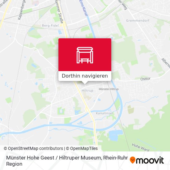 Münster Hohe Geest / Hiltruper Museum Karte