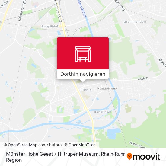 Münster Hohe Geest / Hiltruper Museum Karte