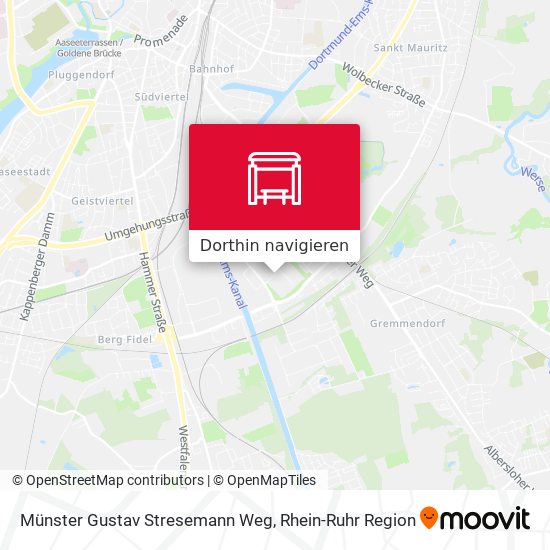 Münster Gustav Stresemann Weg Karte