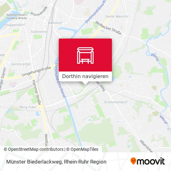 Münster Biederlackweg Karte