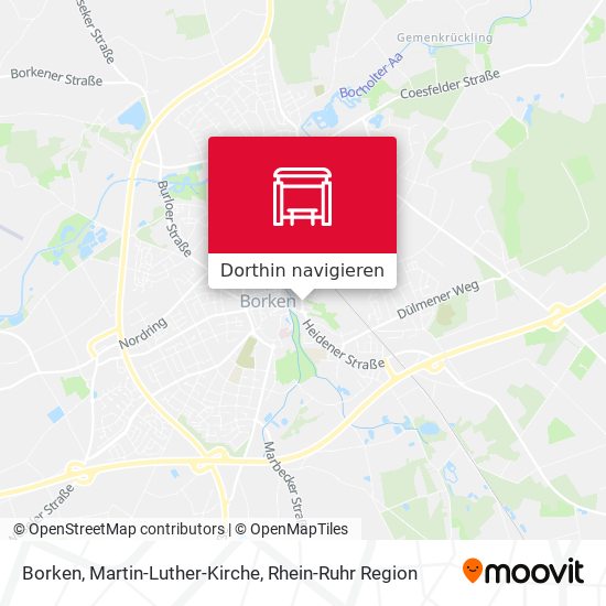 Borken, Martin-Luther-Kirche Karte