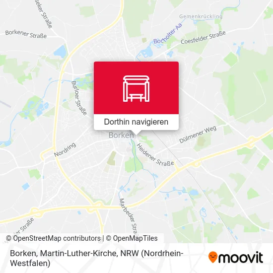 Borken, Martin-Luther-Kirche Karte