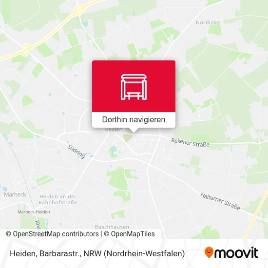 Heiden, Barbarastr. Karte