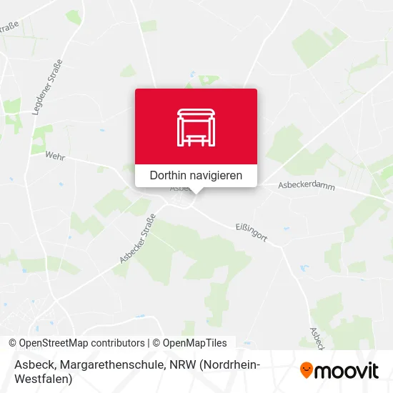 Asbeck, Margarethenschule Karte
