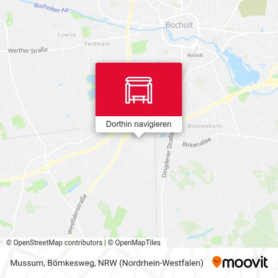 Mussum, Bömkesweg Karte