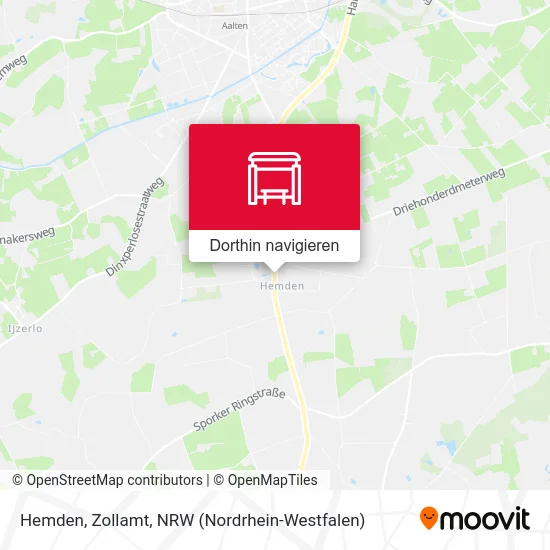 Hemden, Zollamt Karte