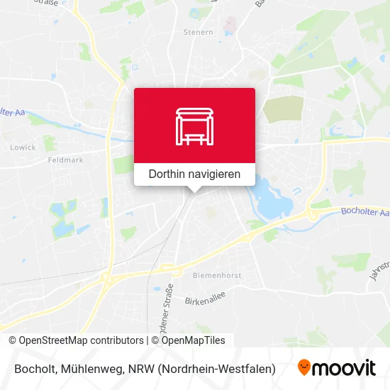 Bocholt, Mühlenweg Karte