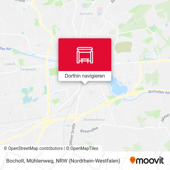 Bocholt, Mühlenweg Karte