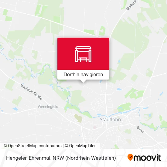 Hengeler, Ehrenmal Karte