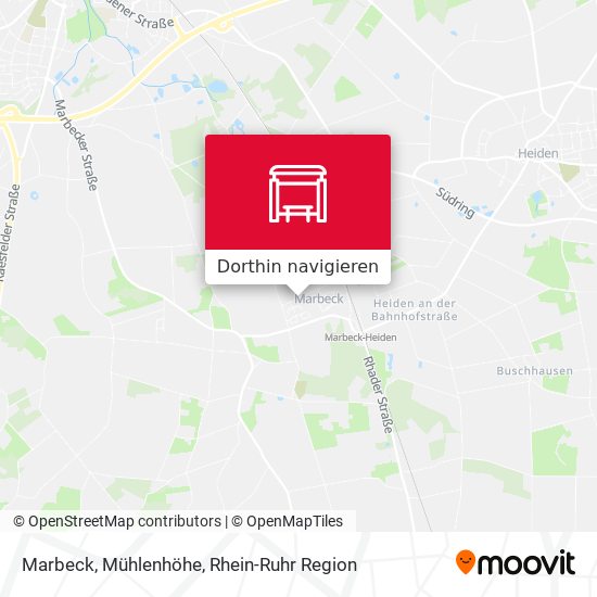 Marbeck, Mühlenhöhe Karte