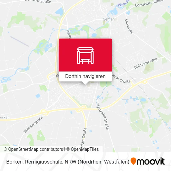 Borken, Remigiusschule Karte