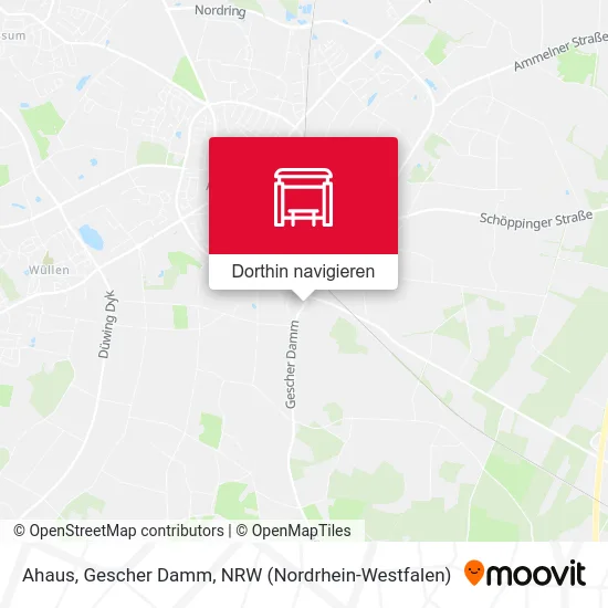 Ahaus, Gescher Damm Karte