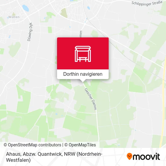 Ahaus, Abzw. Quantwick Karte