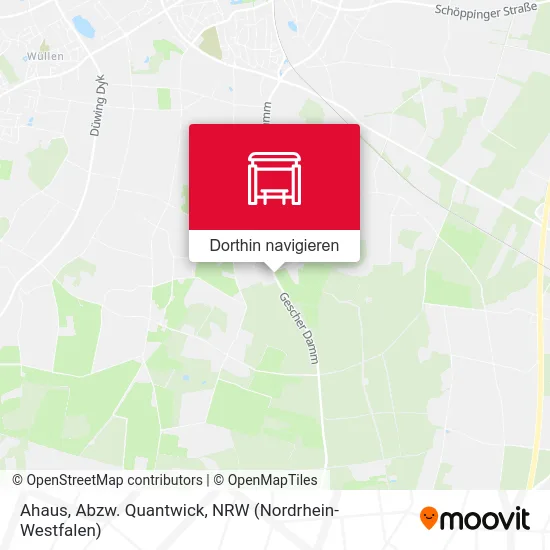 Ahaus, Abzw. Quantwick Karte