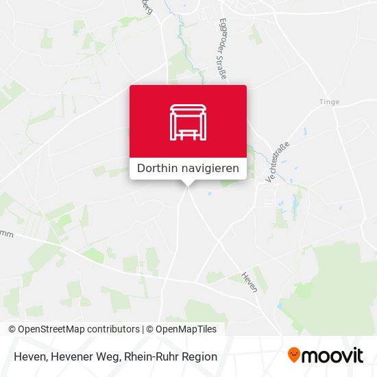 Heven, Hevener Weg Karte