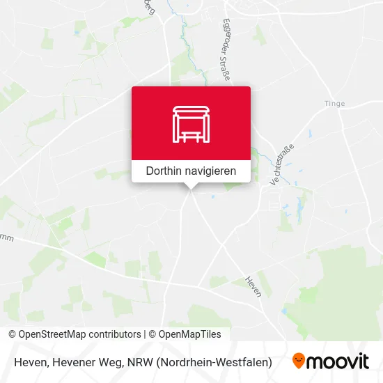 Heven, Hevener Weg Karte