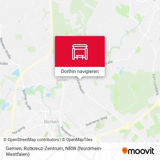 Gemen, Rotkreuz-Zentrum Karte