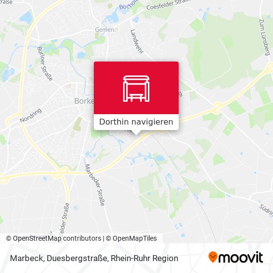 Marbeck, Duesbergstraße Karte