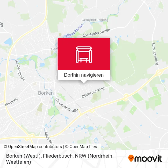 Borken (Westf), Fliederbusch Karte