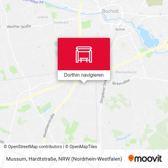 Mussum, Hardtstraße Karte