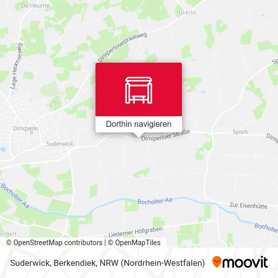 Suderwick, Berkendiek Karte