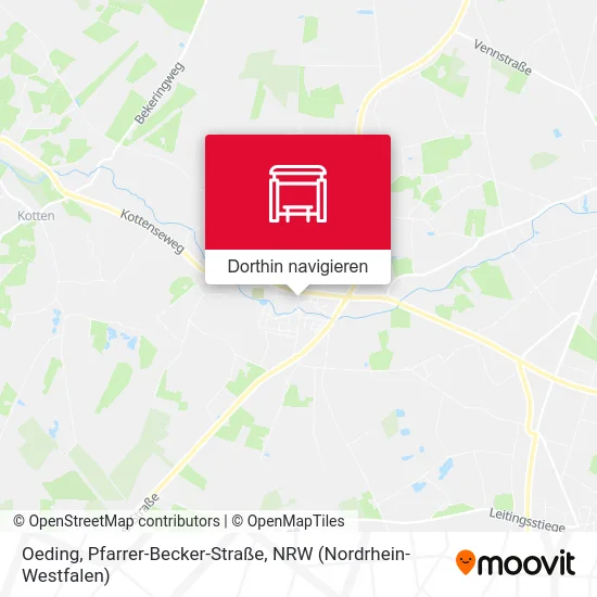 Oeding, Pfarrer-Becker-Straße Karte