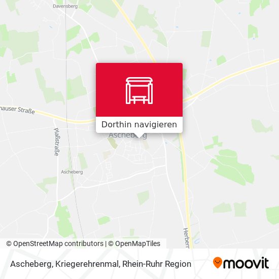 Ascheberg, Kriegerehrenmal Karte