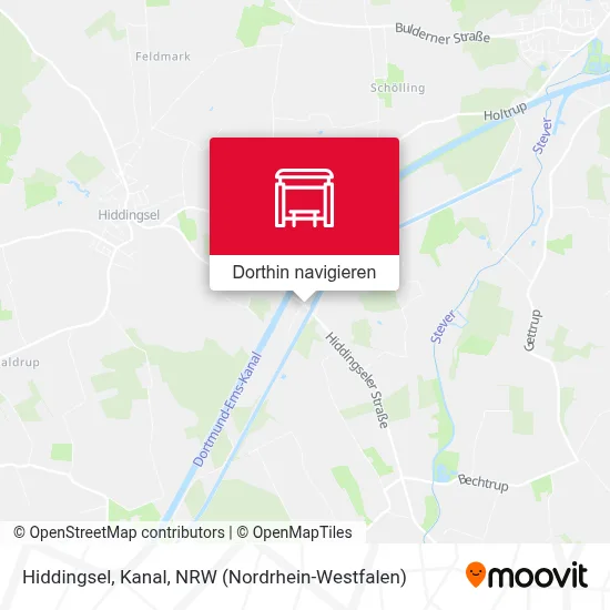 Hiddingsel, Kanal Karte