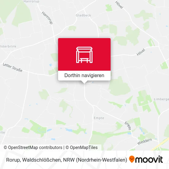 Rorup, Waldschlößchen Karte