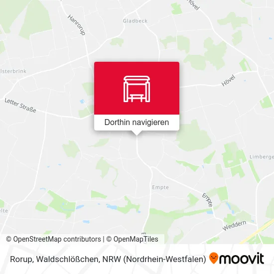 Rorup, Waldschlößchen Karte