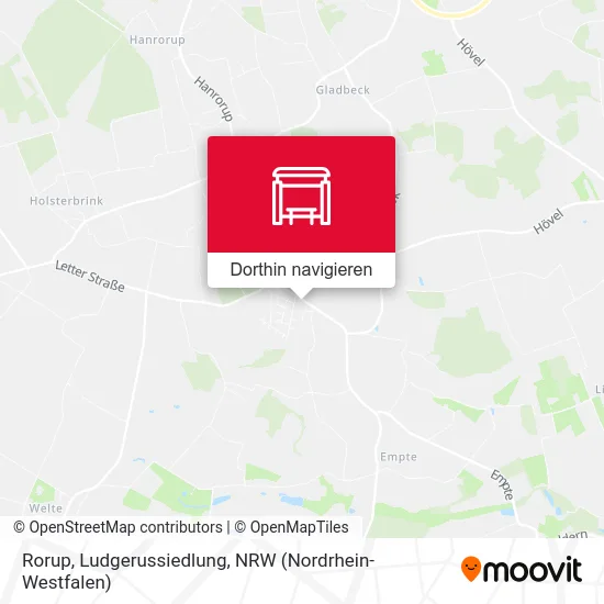 Rorup, Ludgerussiedlung Karte