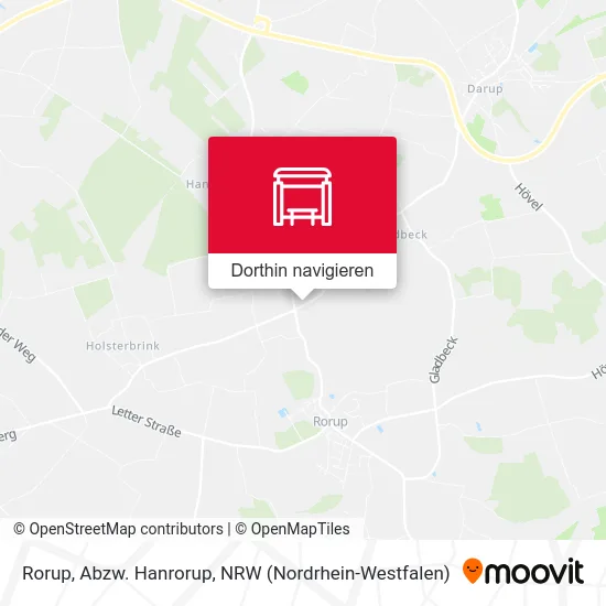 Rorup, Abzw. Hanrorup Karte