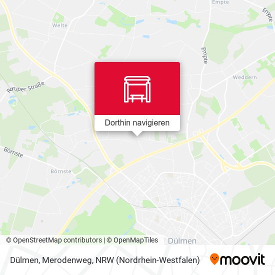 Dülmen, Merodenweg Karte
