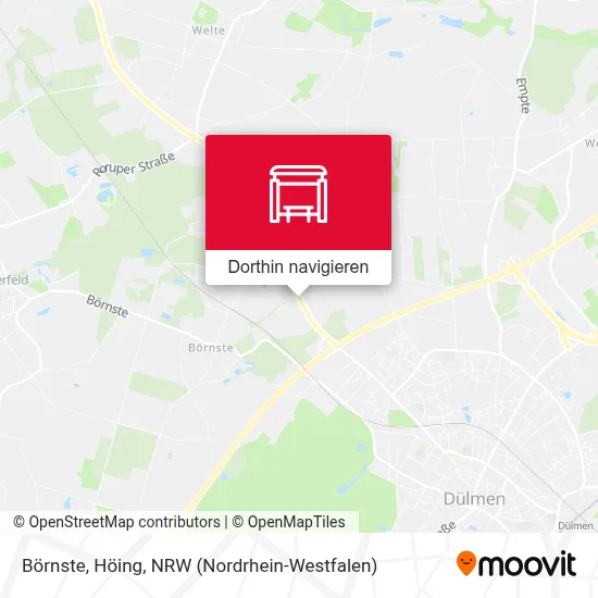 Börnste, Höing Karte