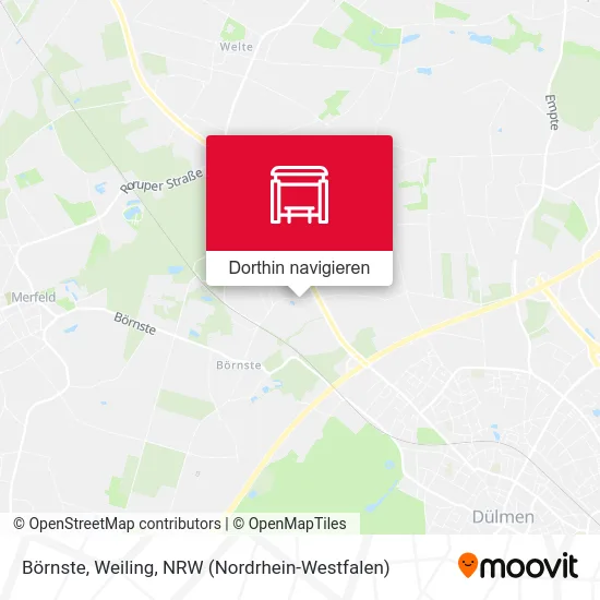 Börnste, Weiling Karte