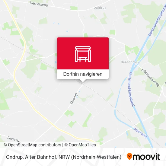 Ondrup, Alter Bahnhof Karte