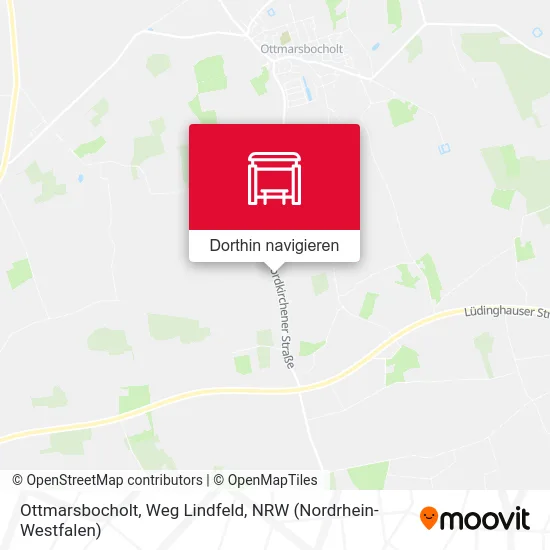 Ottmarsbocholt, Weg Lindfeld Karte