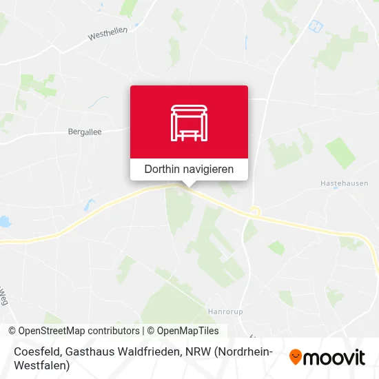 Coesfeld, Gasthaus Waldfrieden Karte