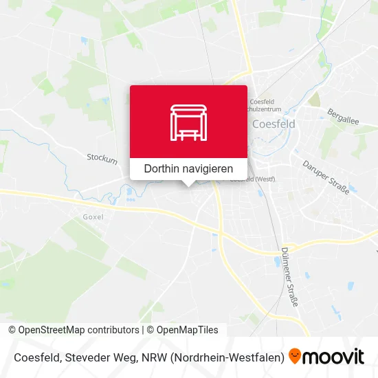 Coesfeld, Steveder Weg Karte