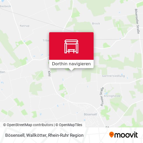 Bösensell, Wallkötter Karte
