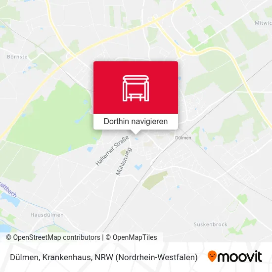 Dülmen, Krankenhaus Karte