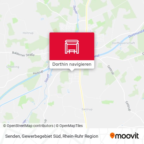 Senden, Gewerbegebiet Süd Karte
